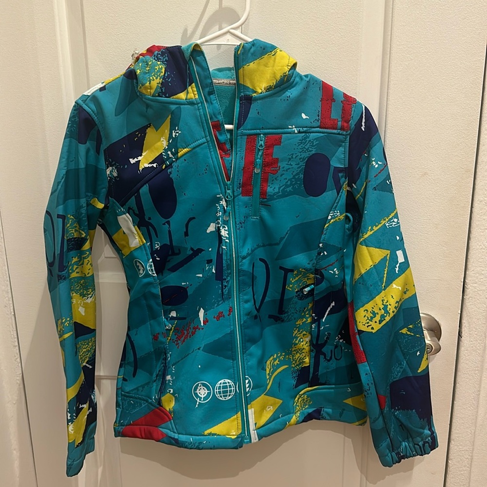 Multicolor Sports Jacket with Hood